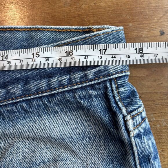 Vintage Levis 501 Made in USA 38 x 34 80s SF faded blue straight 35 x 30 button - Picture 13 of 16